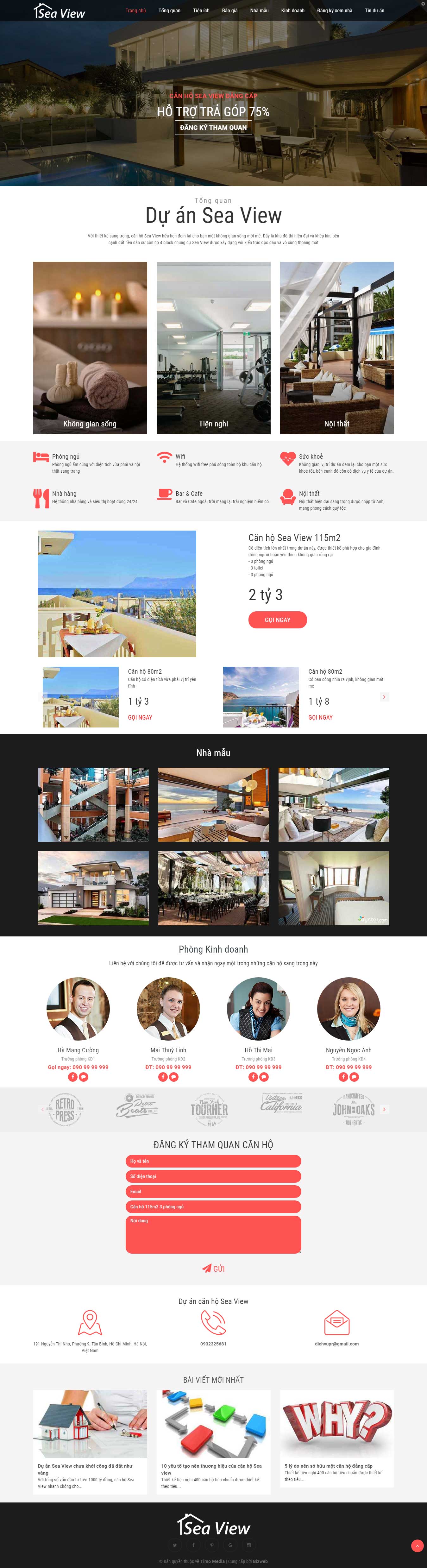 Sea View Landing Page